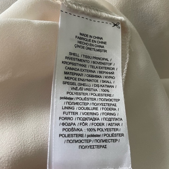 NWT Ralph Lauren Floral Crinkled Georgette Dress in Cream - Picture 12 of 14